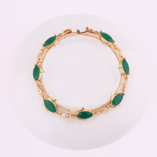 コスチューム ファッション 18K ゴールドメッキ イミテーション チャーム シルバー ステンレス鋼 バングル ブレスレット ジュエリー 女性用
