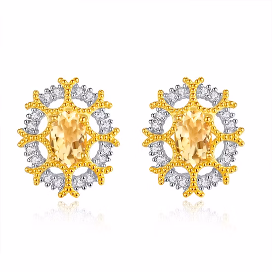 Earrings S925 Silver Four-Claw Zircon Earrings